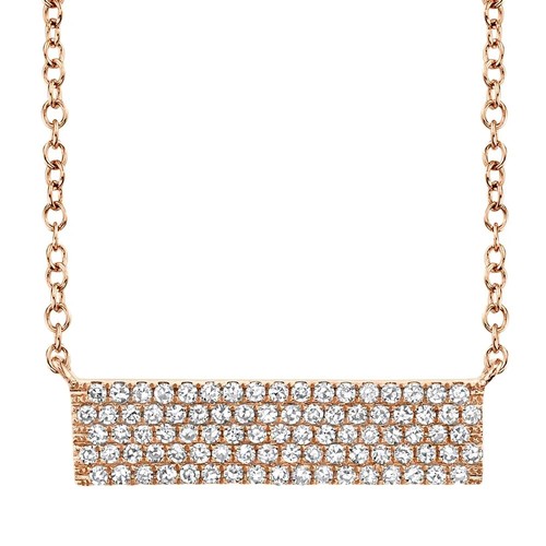 14k rose diamant barre - 14k, or