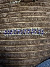 Bracelet en argent 925 – cabochons bleus – 