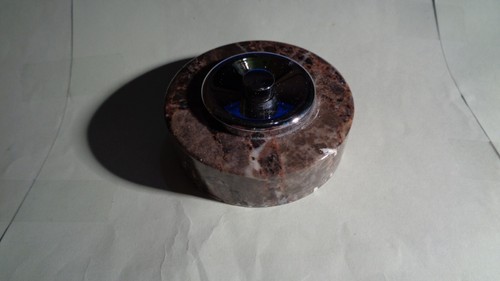 Sonnette ronde marbre - sonnette, marron