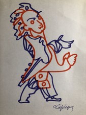 Charles Lapicque — lithographie signée dans la planche en bas à droite — 1973.