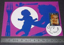 CARTE POSTALE 1er JOUR PHILATELIE 1994 COLUCHE RESTAU DU COEUR COMIQUE ACTEUR