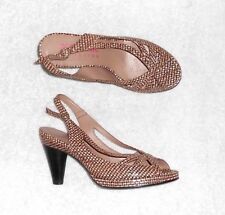 ACCESSOIRE DIFFUSION sandales cuir « effet pied de poule » P 36 TBE