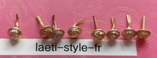 N1006 lot de 8 boutons tige d'uniforme infanterie d10mm doré sans cordage
