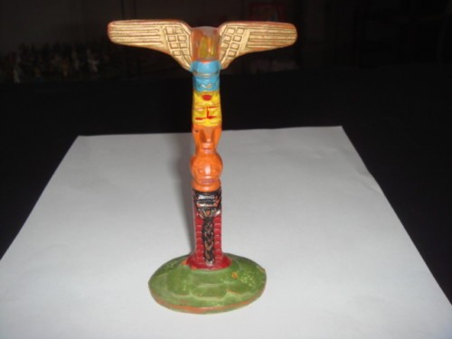 Figurine jim indien - totem, bleu