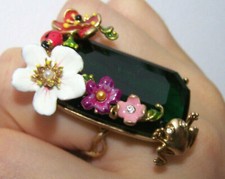 Bijoux - Bague - Les Néréides (Coccinelle, Grenouille, Fleurs, ...) - 18 mm