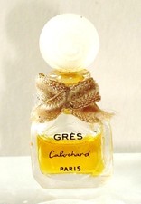 0,7ml  ancienne miniature parfum CABOCHARD de GRES   noeud VELOURS
