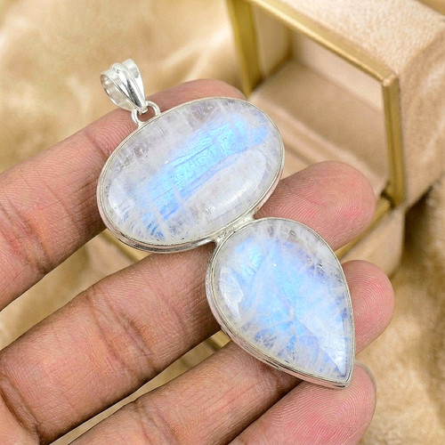 Natural moonstone rainbow - moonstone,