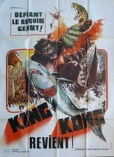 KING KONG - APE / SNAKE / SHARK / JAWS - ORIGINAL LARGE FRENCH MOVIE POSTER