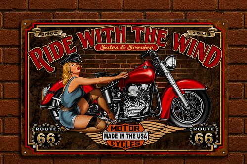 Plaque métal vintage moto - plaque,