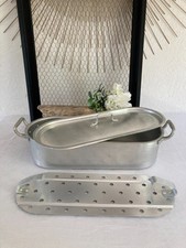 725⚜️ Ancienne Poissonnière en Aluminium Vintage Longueur 42 Cm