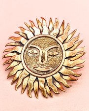 Broche ronde Vintage "Soleil