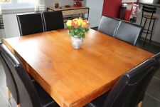 Table salle à manger carrée teck et chaises