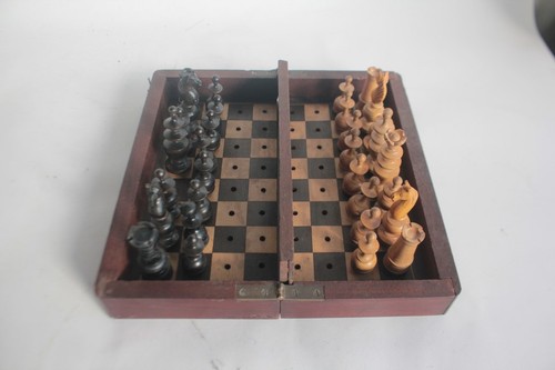Ancien jeu échecs voyage - d'échecs,