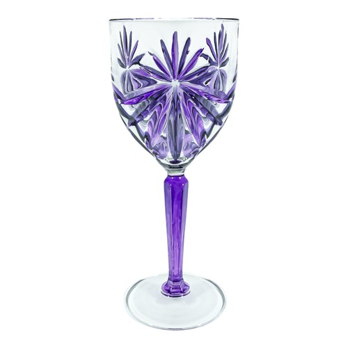 Violet murano vin verre main - violet,