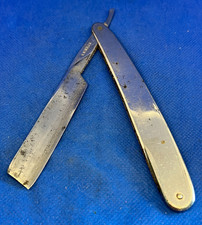 H.WINDLER Vintage Ancien RASOIR Barbier Coupe Choux Lame et Manche Métal Germany