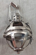 Ancien pendentif Bola de grossesse / boule de grossesse, en argent, vintage