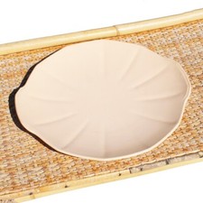 Ancien plat à tarte en faïence de Digoin Sarreguemines coloris rose poudré