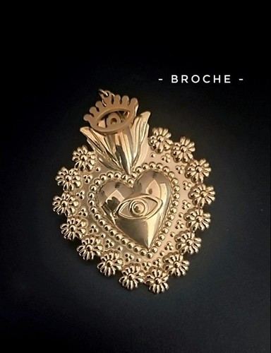 Broche voto coeur - ex, /