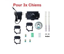 Clôture Electrique Chien Collier Anti Fugue + 3 colliers Réglables