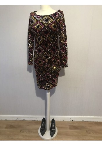 Robe soiree sesuin - sesuin, multicolor