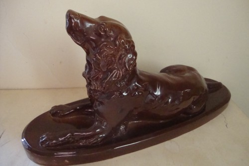 Chien chasse statue - statue, "