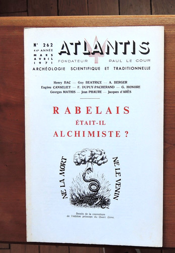 Revue atlantis rabelais était - atlantis,