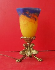 lampe veilleuse art deco bronze tulipe muller degué