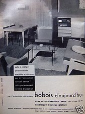 PUBLICITÉ 1959 BOBOIS SALLE A MANGER PERSONNALISÉE - ADVERTISING