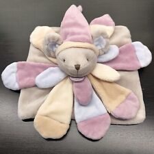 Doudou & Compagnie Souris ours gris taupe et mauve rose poudré DC2379 pétales