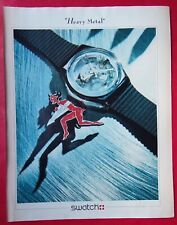 Publicité de Presse: Montre Suisse SWATCH Heavy Métal - Diable rouge  1988