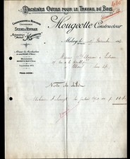 MELAY (52) Constructeur de MACHINES OUTILS pour travail BOIS "MOUGEOTTE" 1913