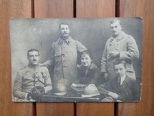 PREMIÈRE GUERRE MONDIALE - PHOTO DE GROUPE SUR CARTE POSTALE VIERGE