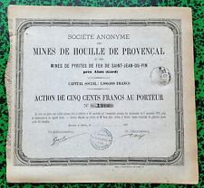 Dépt 13 & 30 - Gardanne & St Jean du Pin - Déco Mines (Charbon & Fer) 02/11/1876