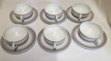 6 TASSES ART DECO EN PORCELAINE CAMILLE  THARAUD LIMOGES 1937