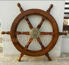Poignée volant bateau en bois