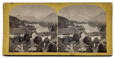 SUISSE Thoune Panorama c1865