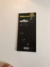 C34- Catalogue Brochure Appareil Photo Photographique  NIKKORMAT EL NIKON