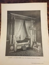 Photo ancienne "Chambre à coucher Empire" Ancien Hôtel Beauharnais