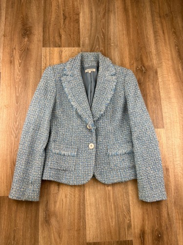 Veste blazer tweed - tweed, bleu