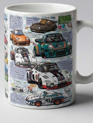 Mug porsche racing manga - racing,