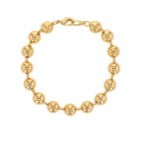 Bracelet boules 8mm plaqué - plaqué, or
