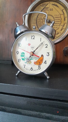 Ancien reveil anime poule - reveil,