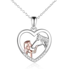 Collier Cheval, Argent Coeur