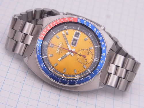 Seiko single chronograph pepsi - single,