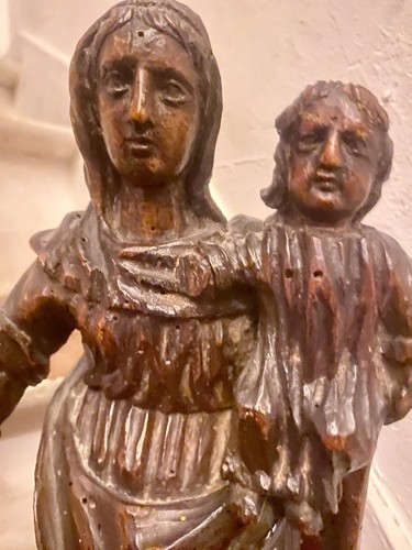 Statue vierge bois sculpté - vierge,