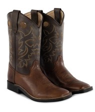 Bottes western à motif carré