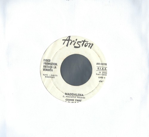 Disque tours gianni faré - 45,