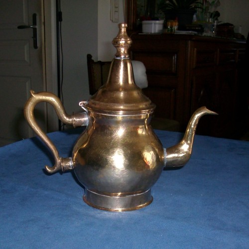 Ancienne théière cuivre - théière, en