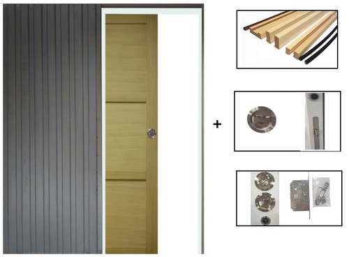 Porte coulissante bois - porte,