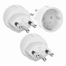 3 Pièces Adaptateur Prise Suisse Adaptateur France Suisse 2 Broches Europe ve...